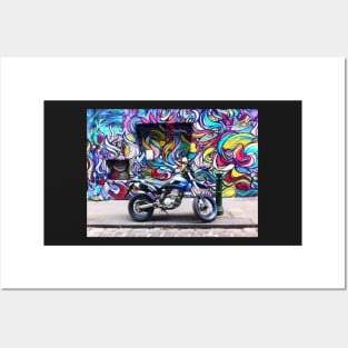 Hosier Lane Graffiti and motor bike Posters and Art
